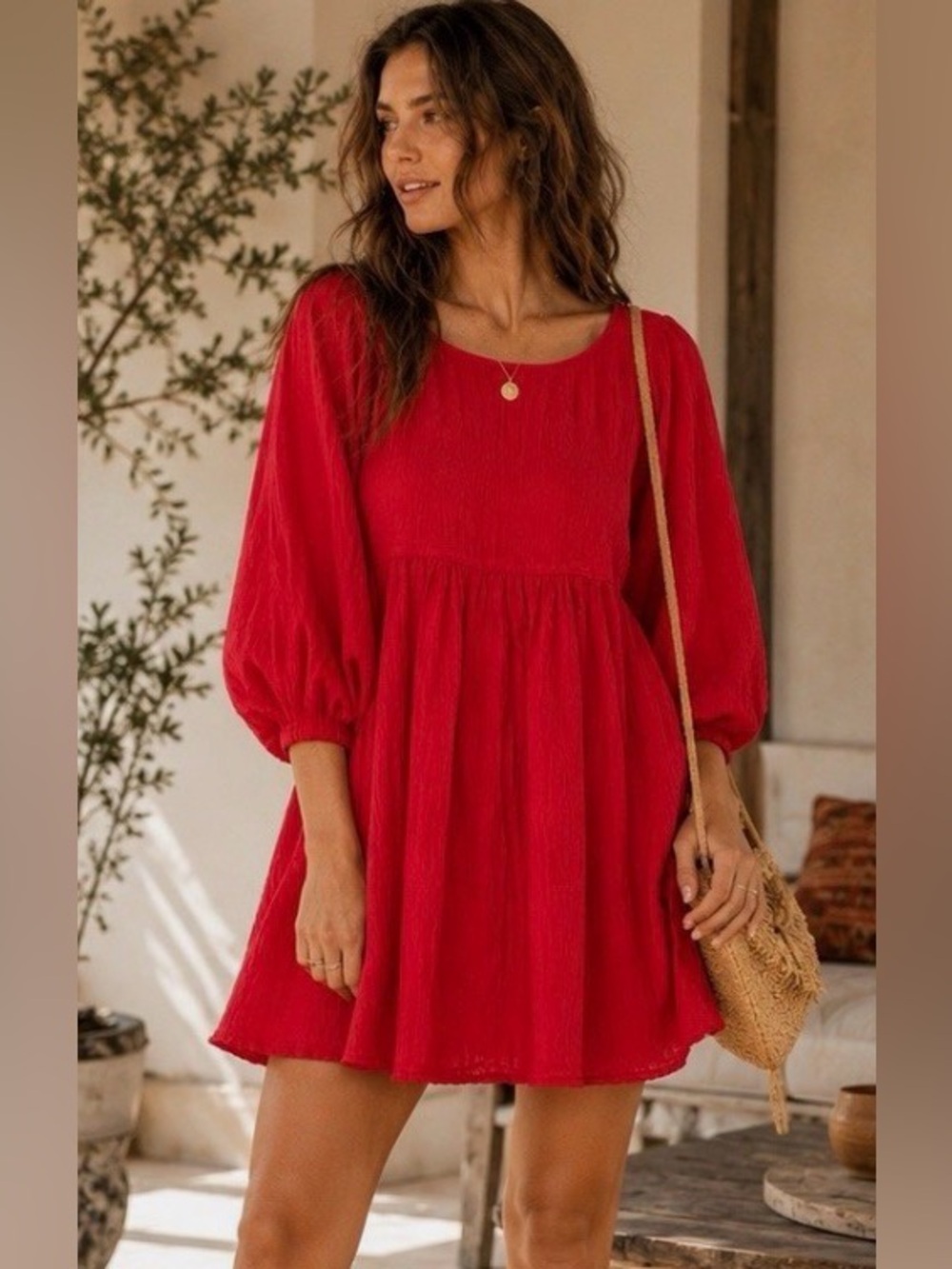 Free People Beach Get Obsessed mini Babydoll dress - Size Medium NWT (MSRP $68)